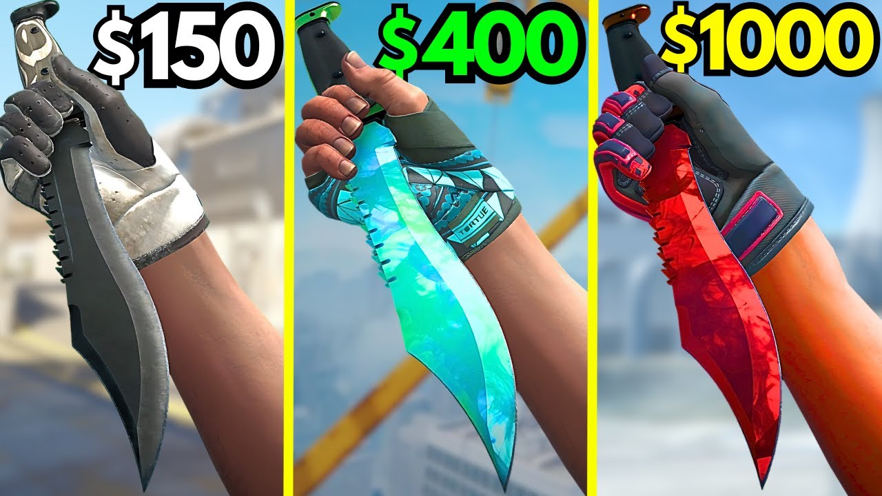 BEST Budget BOWIE KNIFE & GLOVE COMBOS (CS2 CHEAP KNIFE + GLOVES COMBO 2024)
