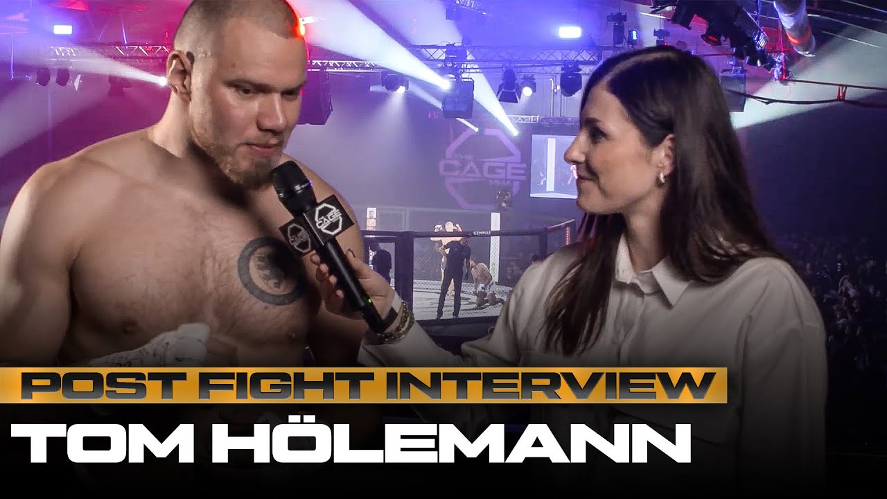 "ICH BIN ÜBERWÄLTIGT" - TOM HÖLEMANN IM POST FIGHT INTERVIEW | THE CAGE MMA 5