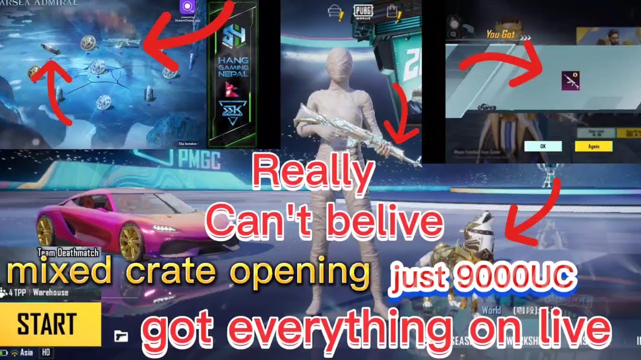 Akm On Hit Effect ||Crate Opening New akm || #livecrateopening #akmcrateopening #pubglivestream