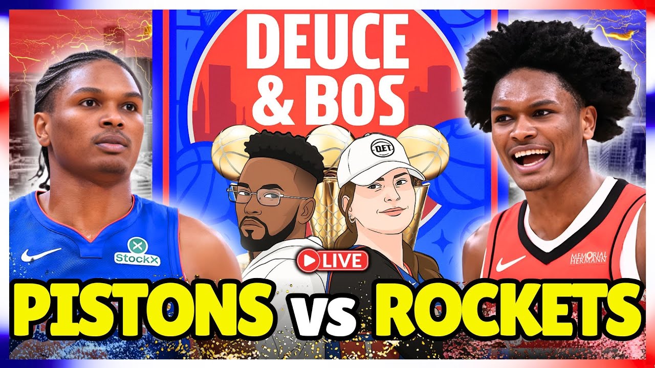 Thompson Twins Clash in Pistons Rockets Matchup! | Live Reaction #nba