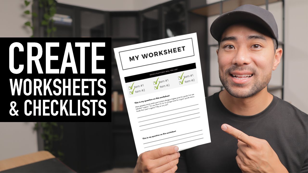 How To Create Online Course Worksheets, Checklists and Plans in Canva