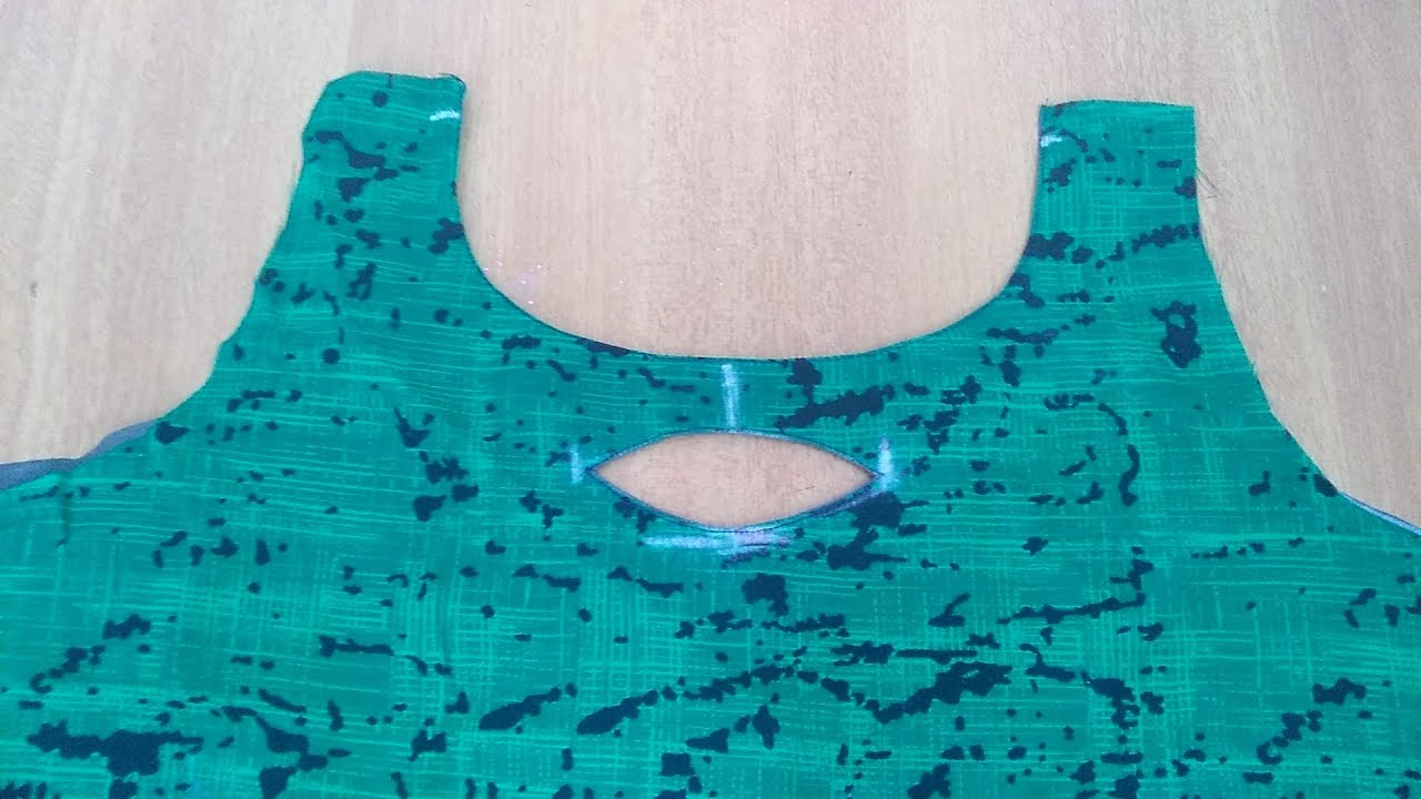 Boat neck with keyhole neck design