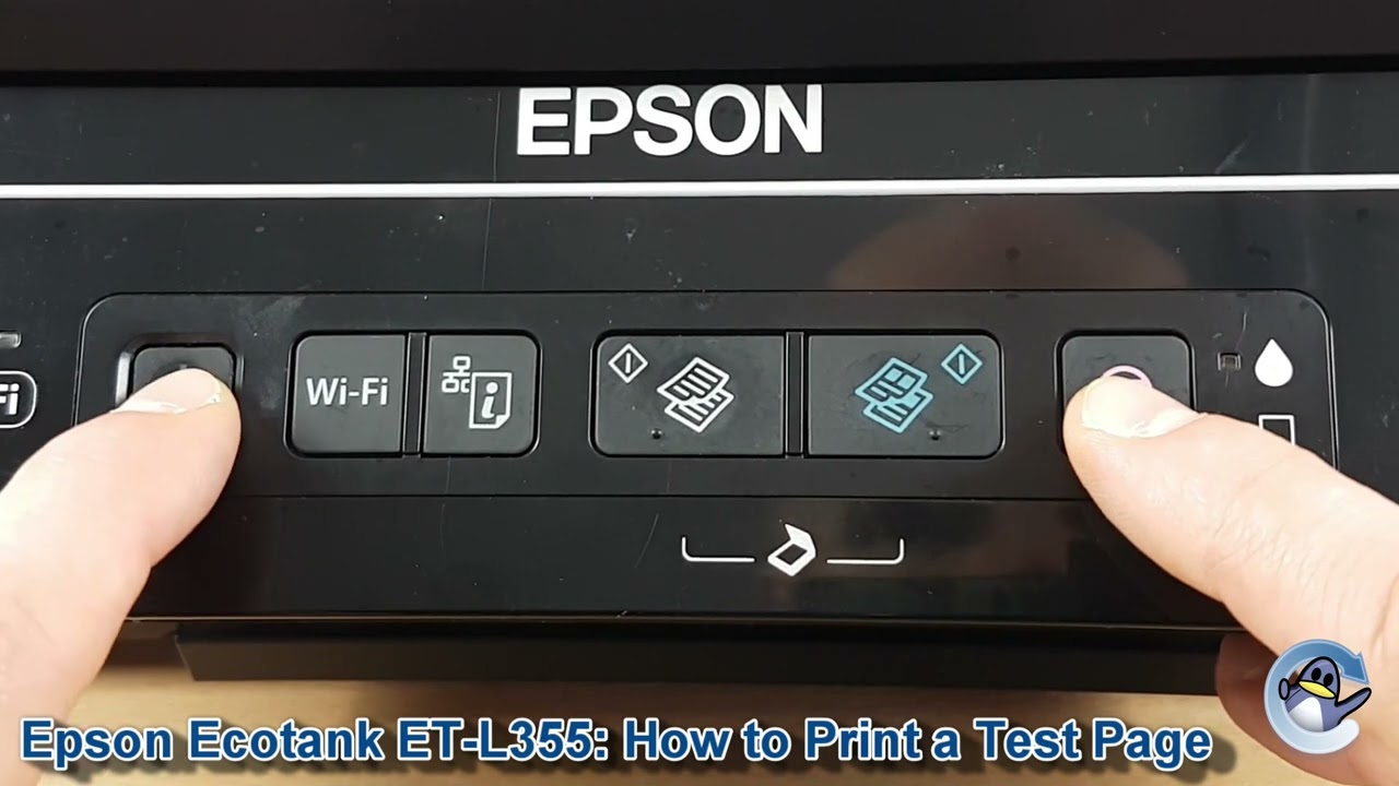 Epson EcoTank ET-L355: как распечатать тестовую страницу проверки дюз