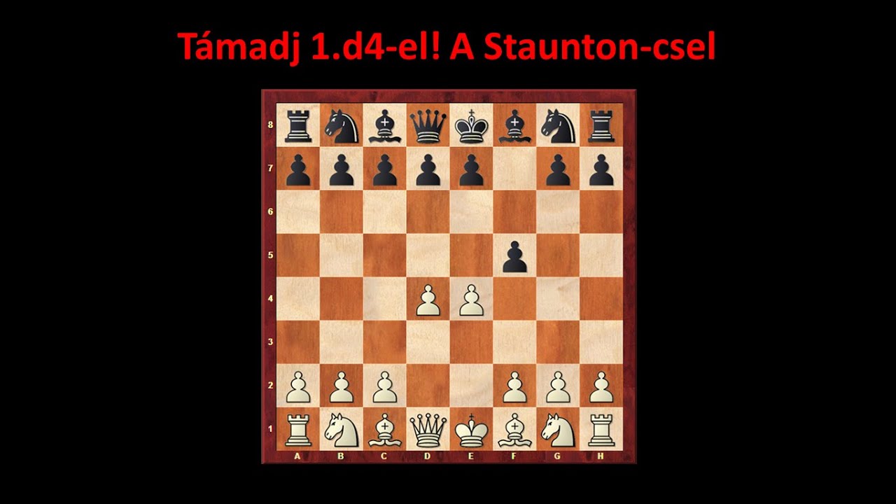 T&aacute;madj 1.d4-gyel! A Staunton-csel
