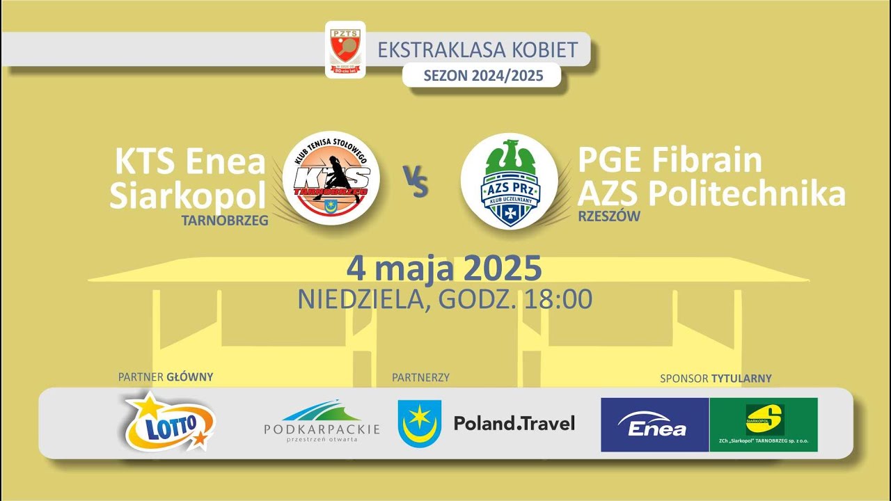 [LIVE]  2025.05.04 - KTS Enea Siarkopol Tarnobrzeg vs  PGE Fibrain AZS Politechnika Rzeszów
