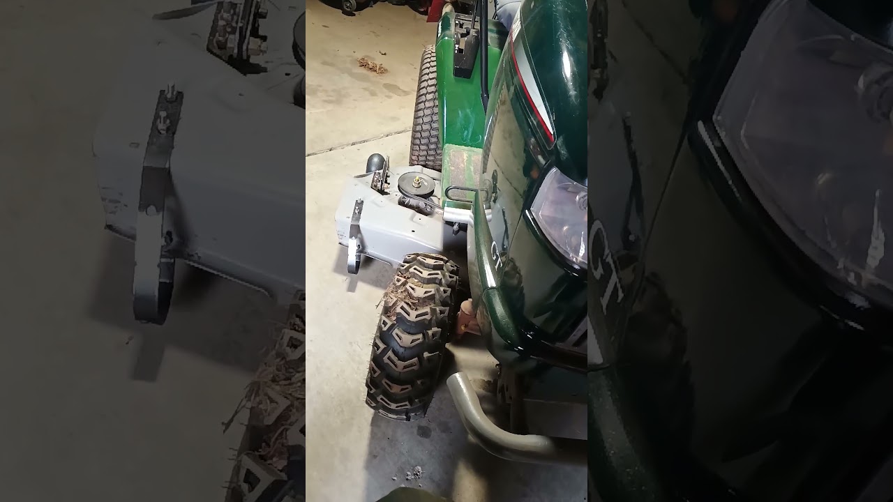 getting ready to remove the 50 inch mower deck on the GT tractor