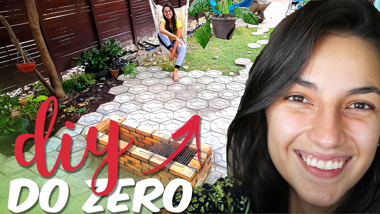 COMO FAZER JARDIM BARATO COM PISO DE CIMENTO