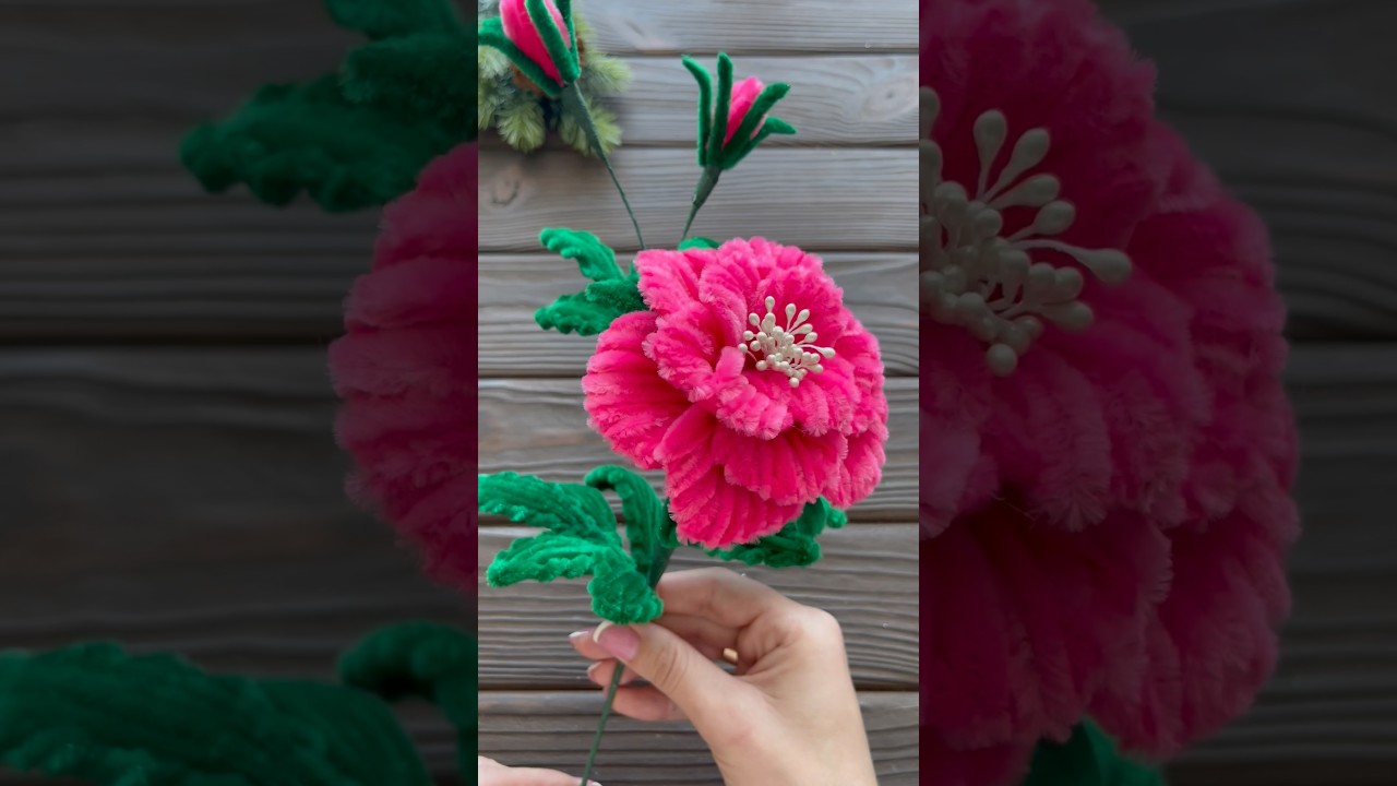 How to Make Flower from Chenille Wire DIY Pipe Cleaner Flowers Tutorial