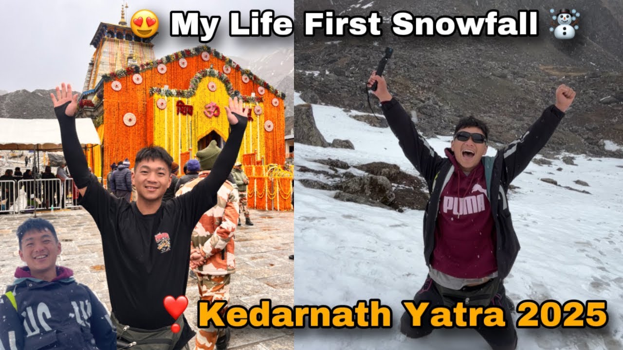 ❣️My First Life Snowfall ☃️Kedarnath Dham 2025 || Crazy experience in my life ever || B Crazy Ep8