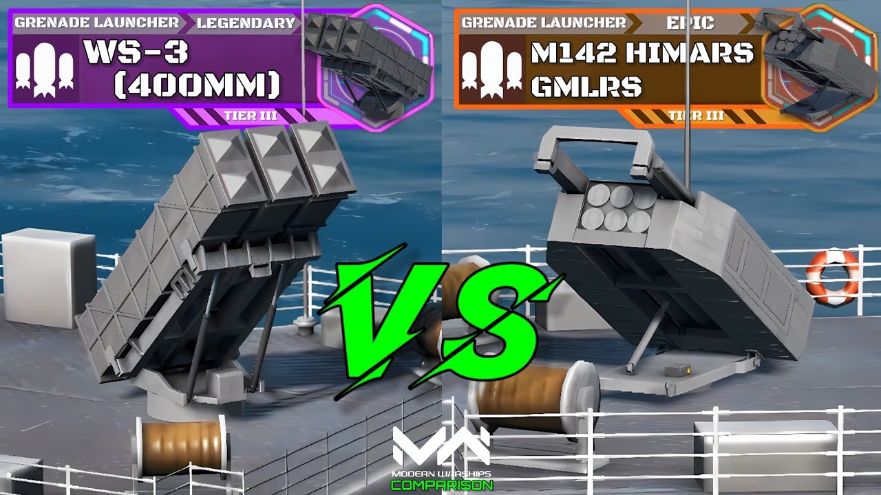 Battle Pass vs Ranked! M142 HIMARS GMLRS vs WS-3 – Grenade Launcher Comparison | Modern Warships