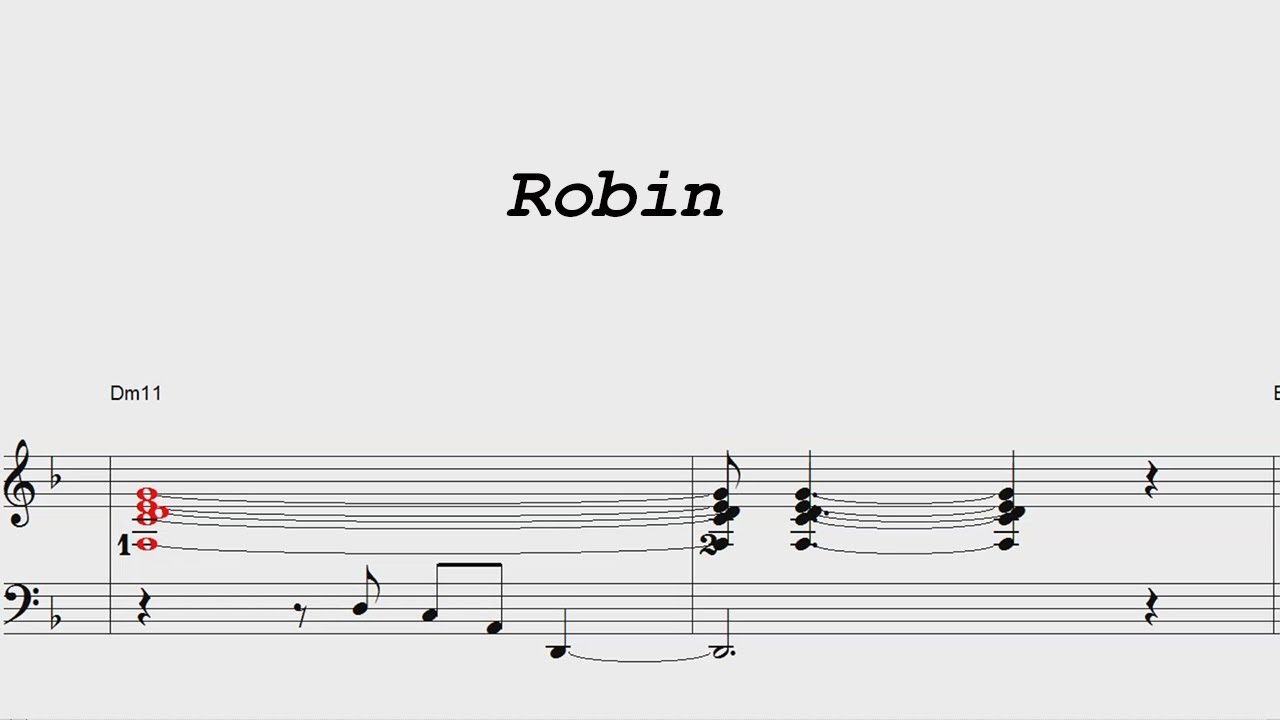 Robin - ModJazz - Piano sheet music