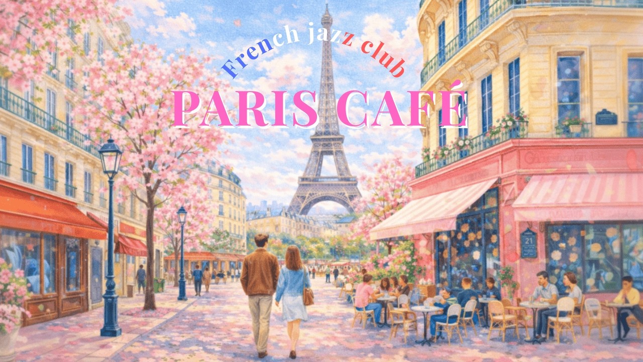 Paris cafe 🌷 | Morning Jazz for Study, Focus & Gentle Happiness