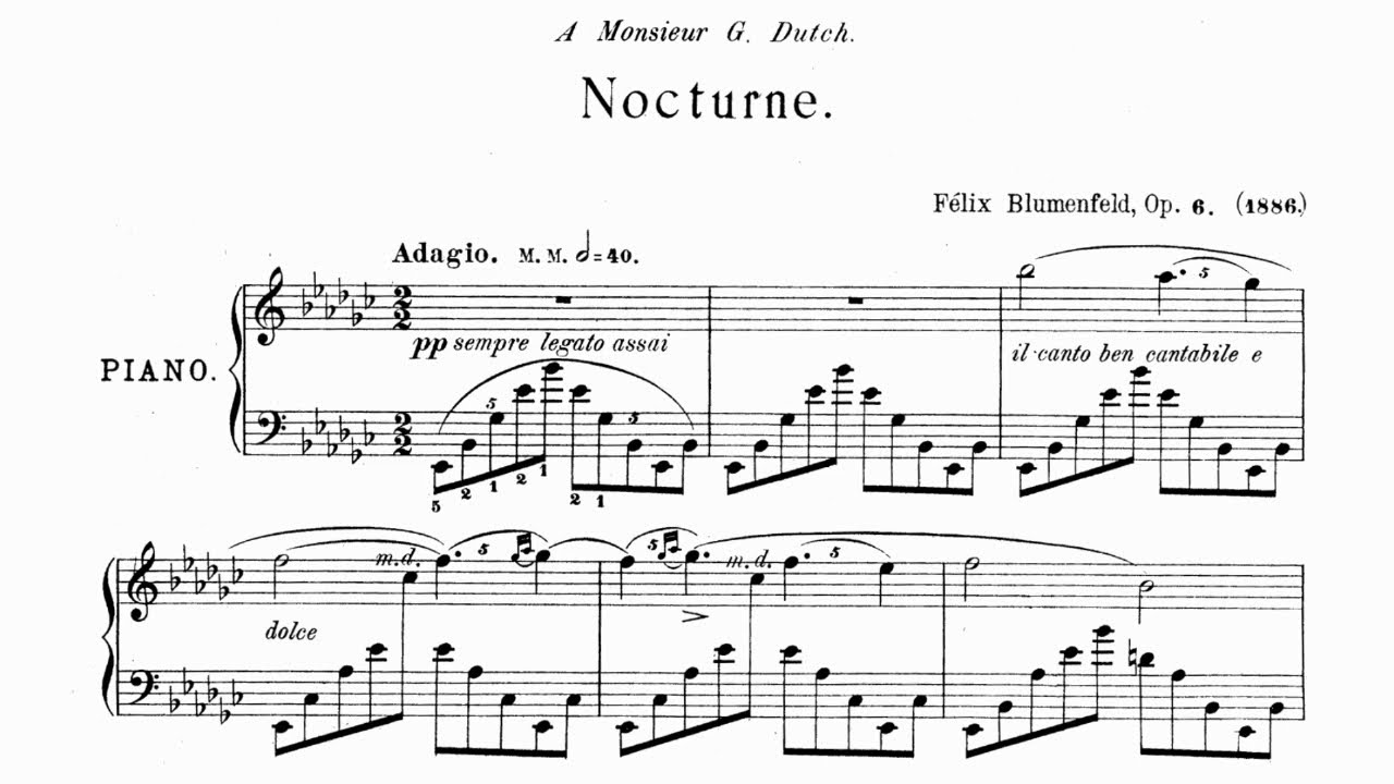 Felix Blumenfeld: 2 Nocturnes, Op. 6 (Somero)