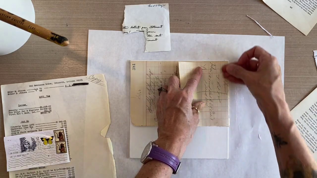 Creating an Ephemera Background for Watercolor–Tutorial Tidbits