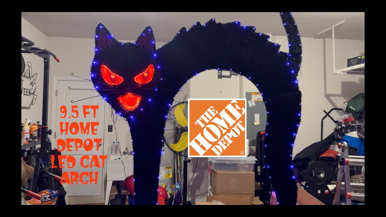 Home Depot 9,5-футовая светодиодная арка для кошек, меняющая цвет, декоративная реквизит для Хэлл...