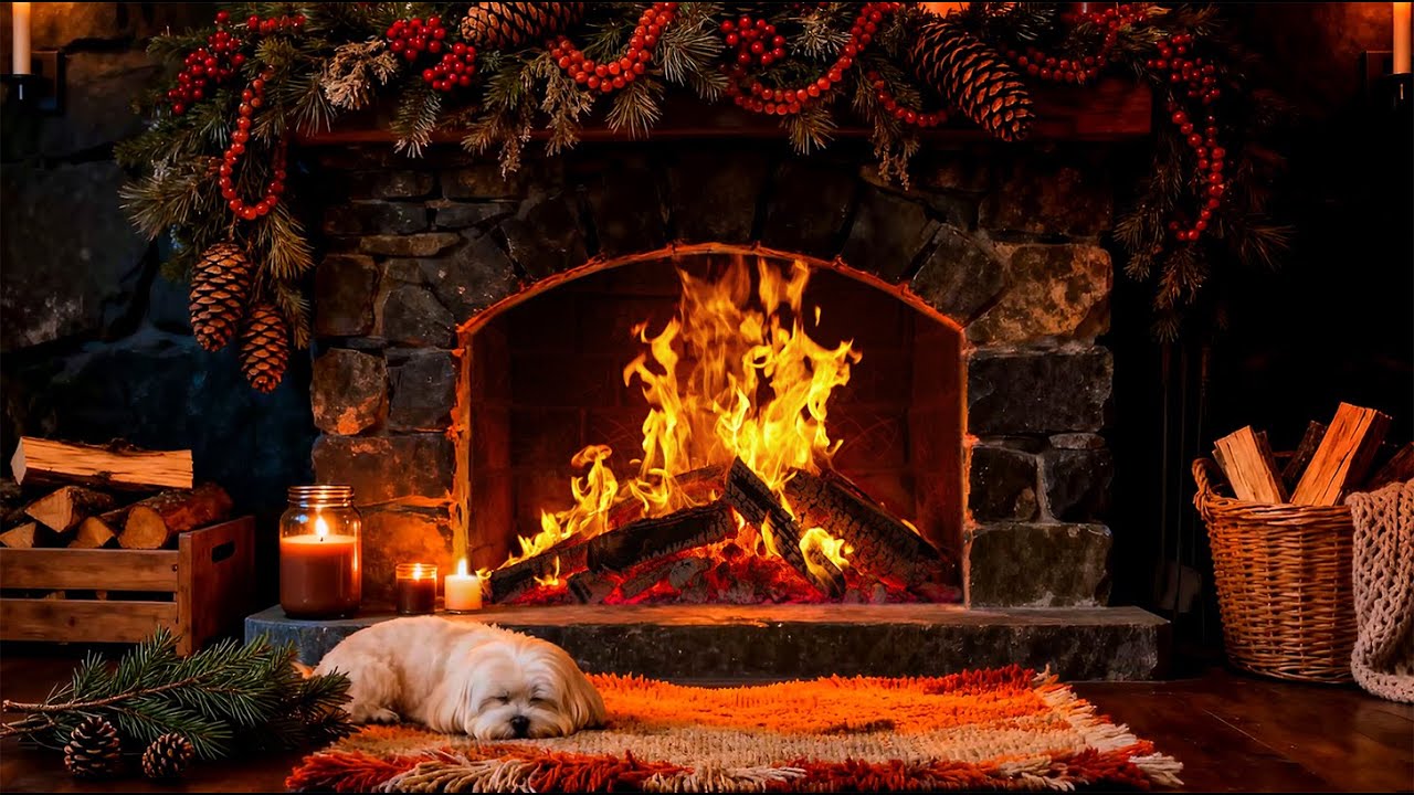 Cozy Fireplace Ambience 🔥 Winter Fire Sounds That Quiet the Mind and Slow Everything Down