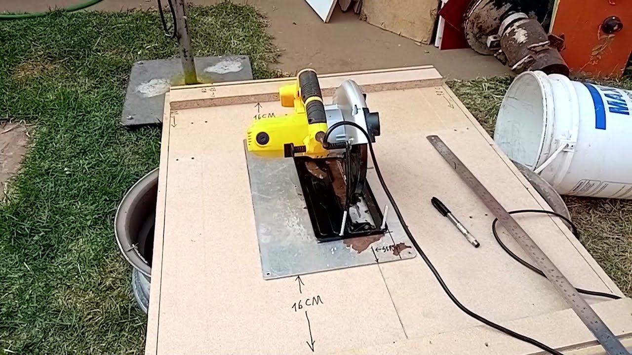 SERRA CIRCULAR INVERSA SEM GASTAR NADA - CASEIRO table saw with circular saw