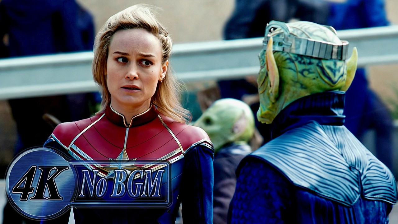 The Marvels Team Helps Evacuate Skrulls Fight Scene [No BGM] | The Marvels