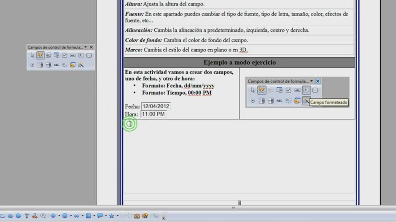 Uso de los Campos de Control de Formulario Writer (OpenOffice)