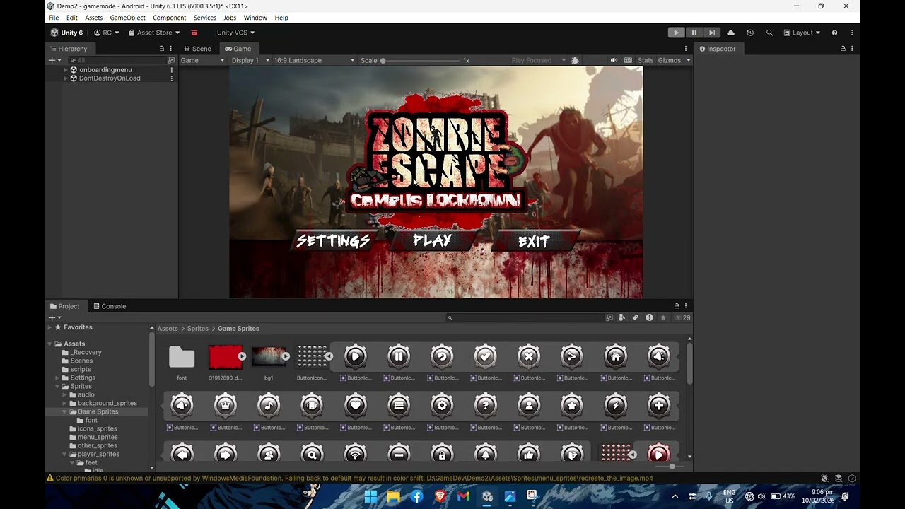 How to add clicking sound, hover effect, and functional buttons in unity | Part 2
