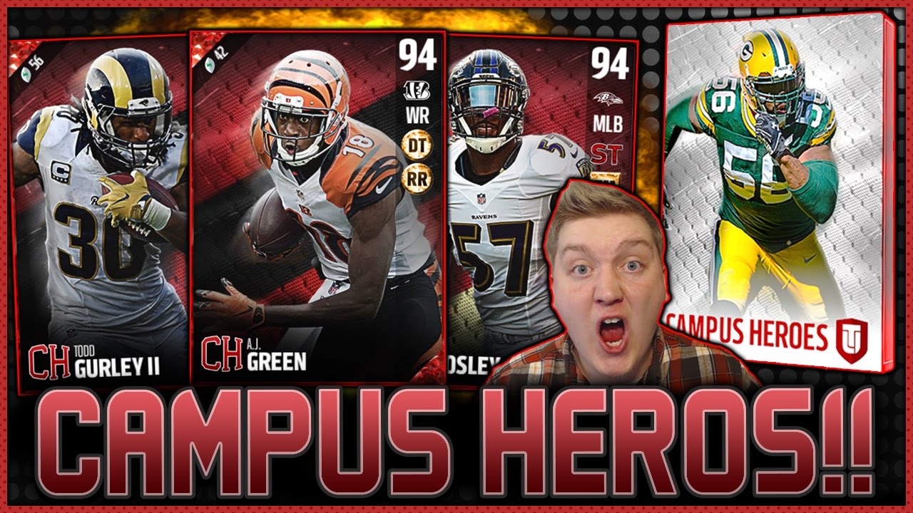94 OVR AJ GREEN!! | CAMPUS HERO PACK! | MUT 17 PACK OPENING