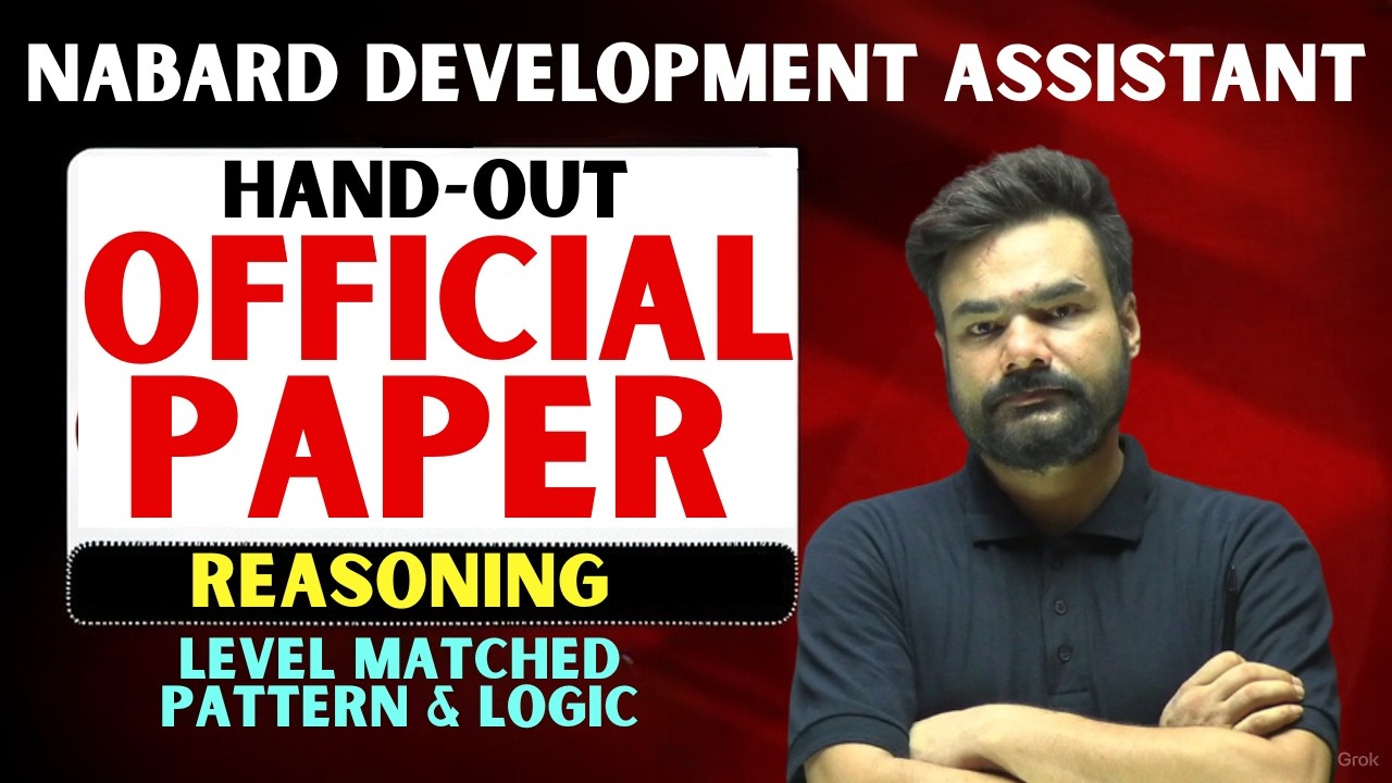 NABARD DA Final Prep ⚡ Handout + Pattern + Expected Questions I Handout Strategy By Arpit Sir