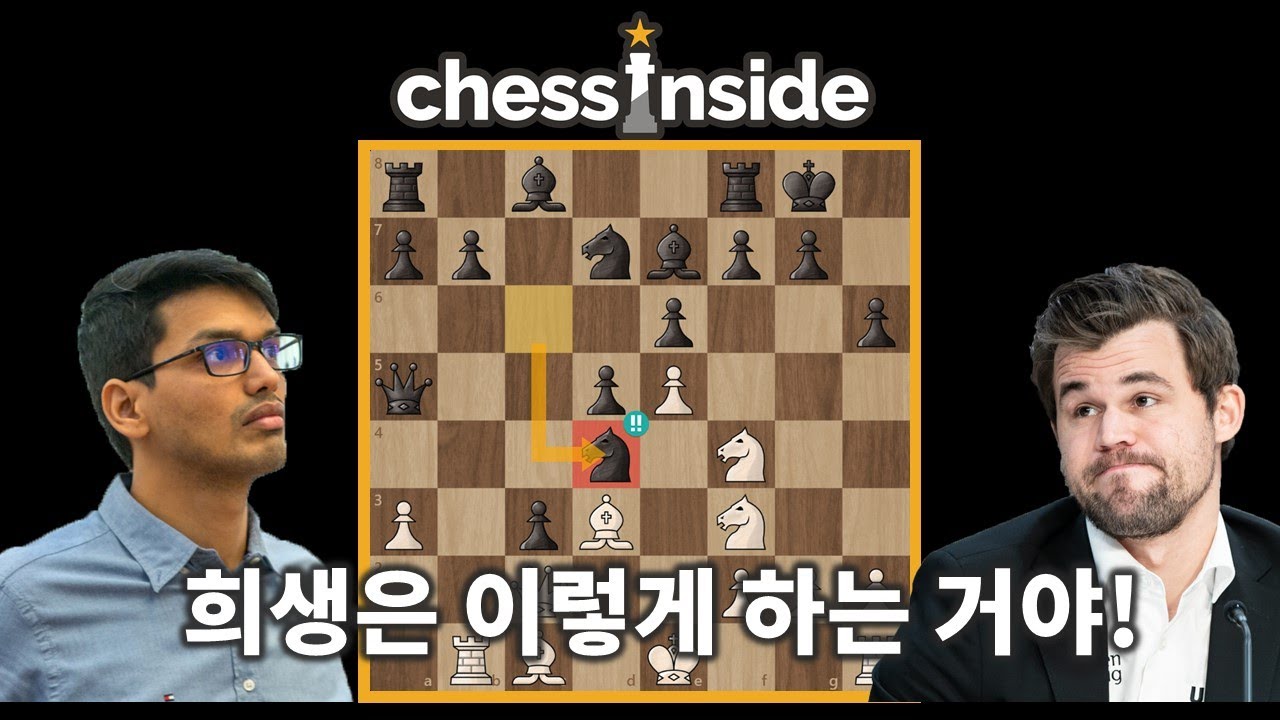 세계 체스 챔피언이 알려주는 기물 희생(feat. 프렌치 디펜스) - 체스 명경기 359