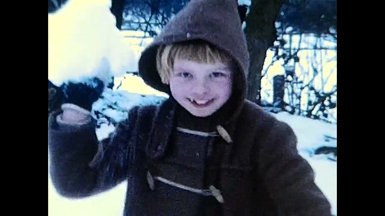 1960s England, Cars Snow and Christmas, 8mm silent home movie