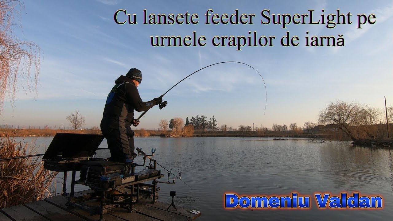 Cu lansete feeder SuperLight pe urmele crapilor de iarna pe lacul Domeniu Valdan - 02.01.2025