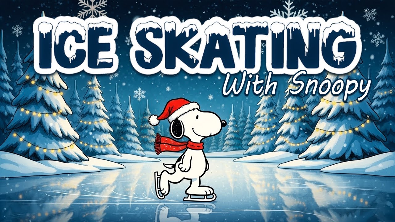 Ice Skating with Snoopy❄️| Relaxing Jazz & LoFi Music for Study, Work & Winter Vibes