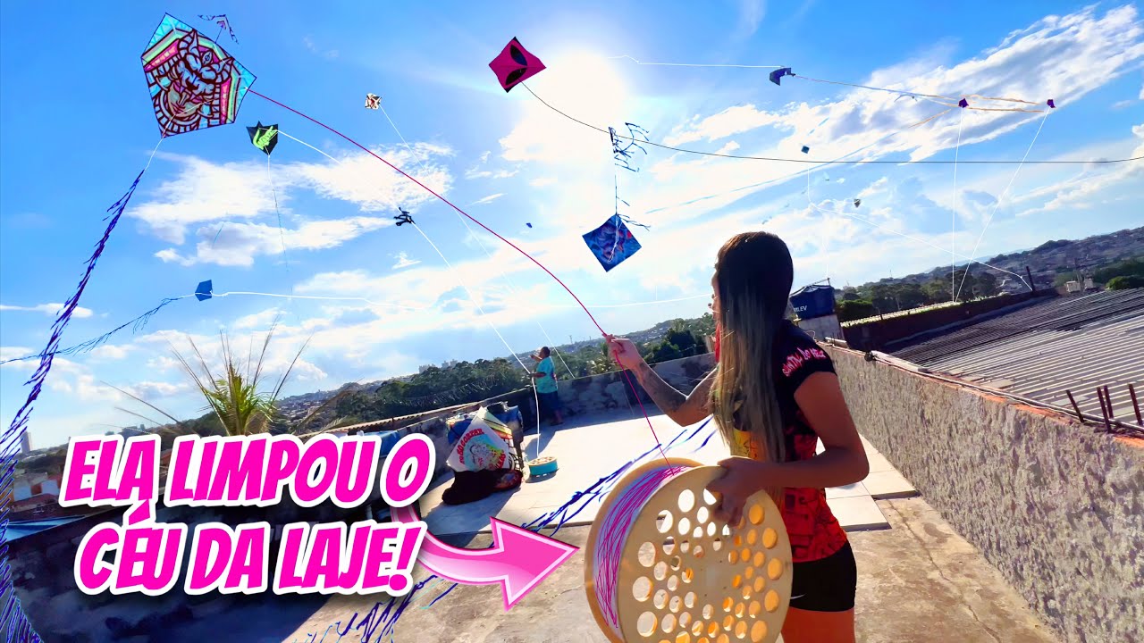 Pip&atilde;o Gigante de Carnaval Subiu da Laje e Pipas da Rua Atacaram - Combate Laje vs Rua na Zona Leste!