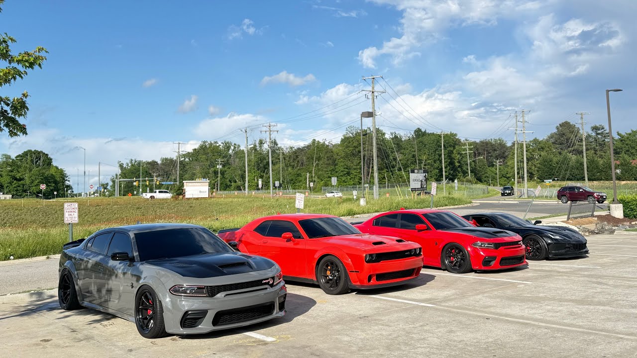 CUTTING UP IN HELLCAT REDEYES AND Z06 CORVETTE