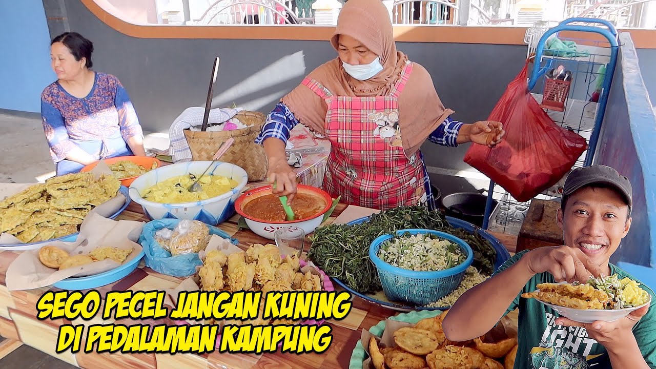 Sego Pecel Jangan Kuning Mie di pinggir sawah pedalaman kampung