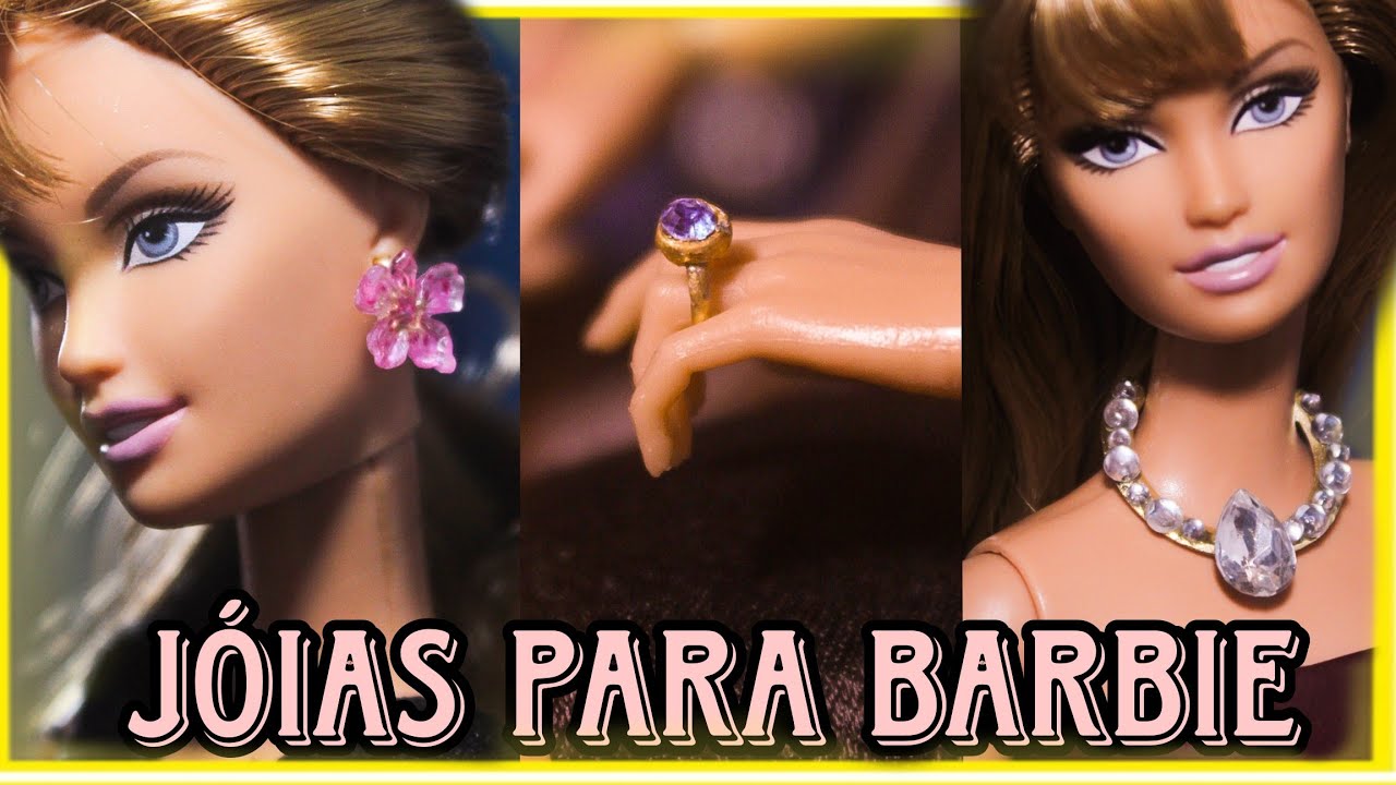 How to make a necklace, ring, earrings for Barbie - miniature jewelry