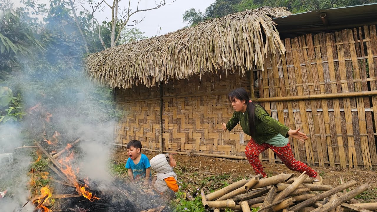 Người mẹ dọn cỏ quanh nhà mà không đế ý đến hai đứa con đang bị bỏng trong đám cháy lớn