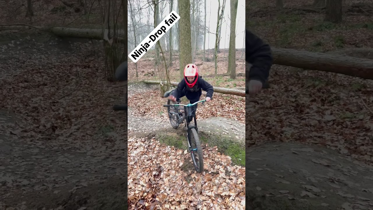 Ninja-Drop geht schief #mtb #ninjadrop #freeride #fail #failoftheday