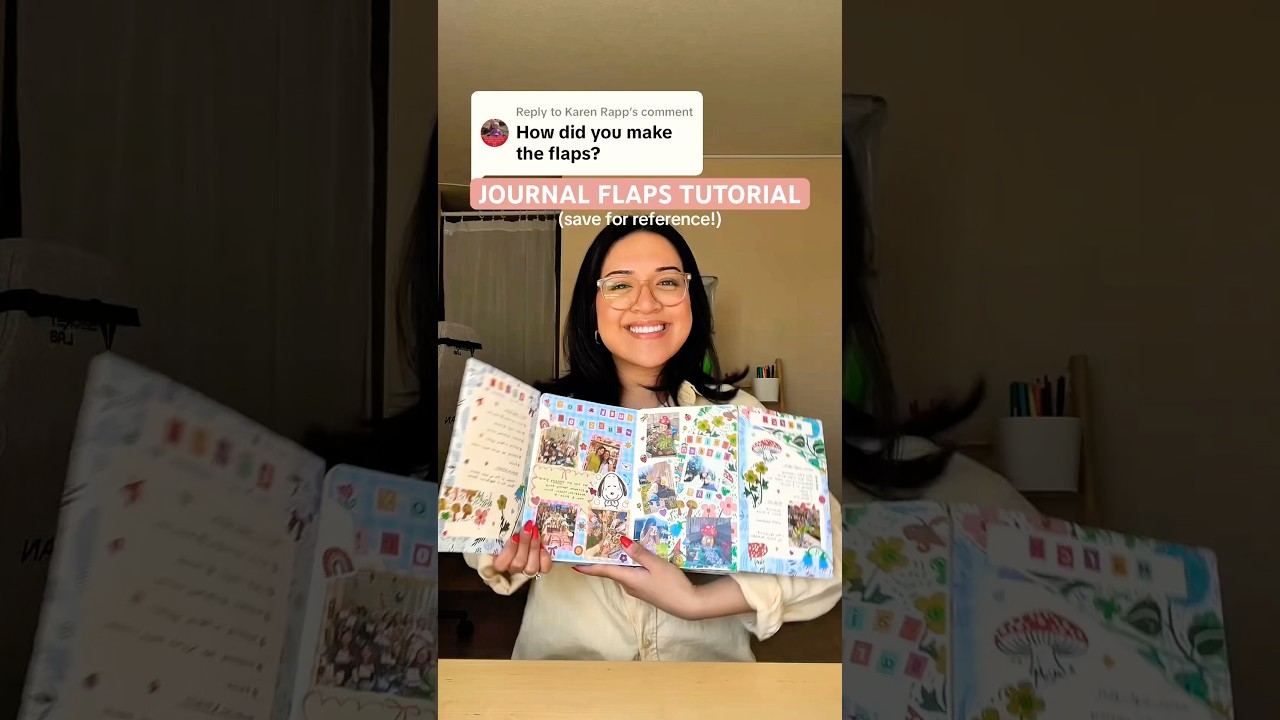 Journal flap tutorial to make your pages POP (and add even more room!) #journal #journaling