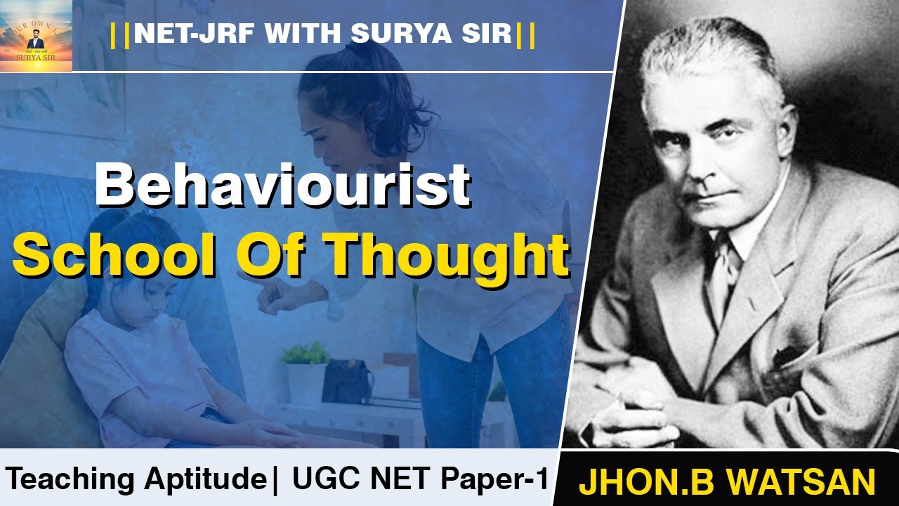 Behaviourist school of thought🤫 Teaching aptitude| explained by Surya Sir| #ugcnet #suryasir #nta