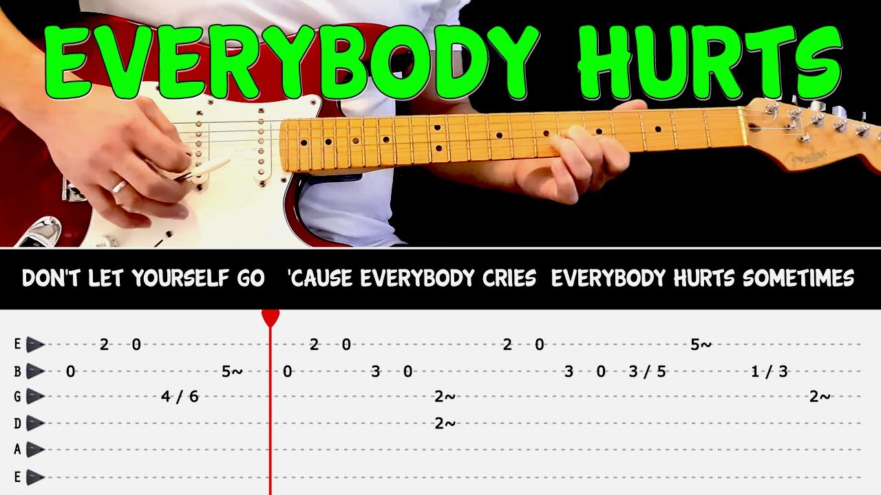EVERYBODY HURTS - Guitar cover with tabs - R.E.M.