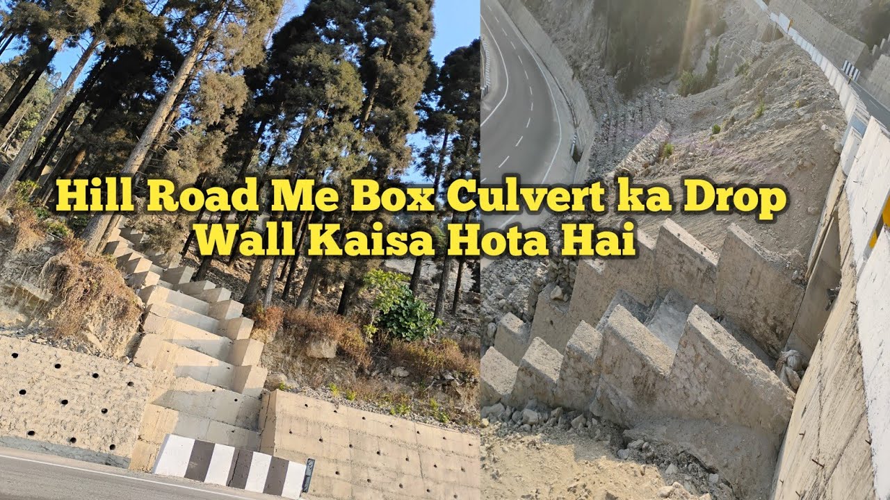 Drop Wall Of Box Culvert | Box Culvert | Box Culvert Construction In Hill Area | Breast Wall