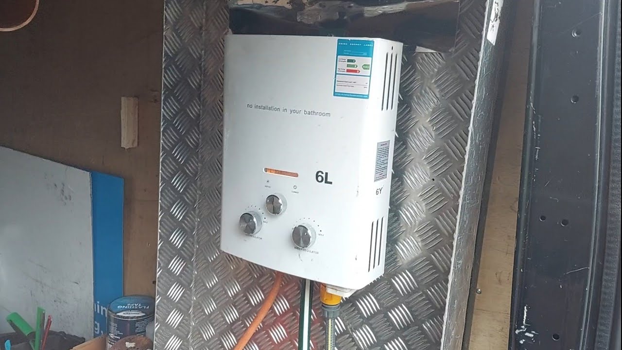 Cheap hot water system for window cleaning LPG shower and a bit of waffle