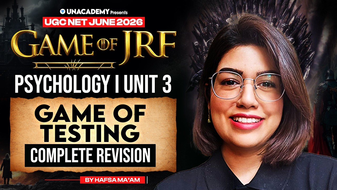 UGC NET Psychology | GAME OF TESTING - Complete Revision | UGC NET Psychology 2026 | Hafsa Mam
