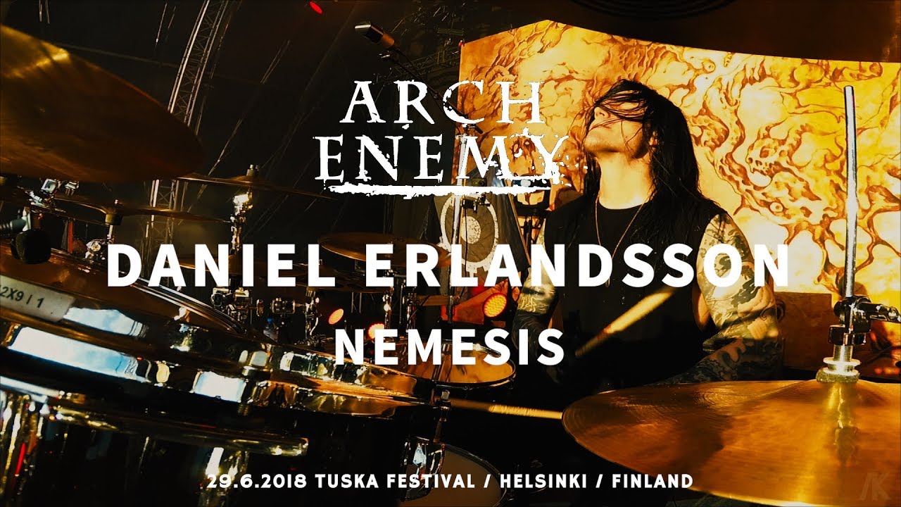 Arch Enemy Daniel Erlandsson Drumcam 'Nemesis ' / Tuska Festival 2018