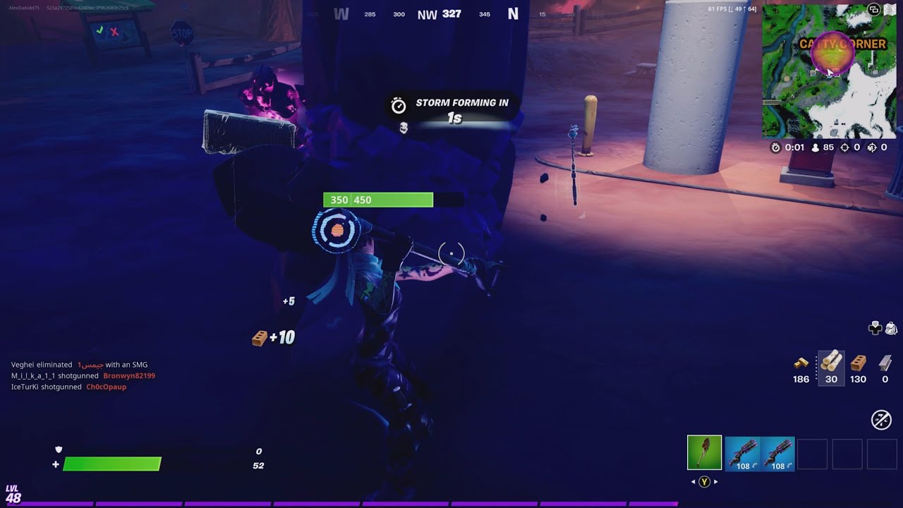 Destroy Sideways Rocks - fORTNITE