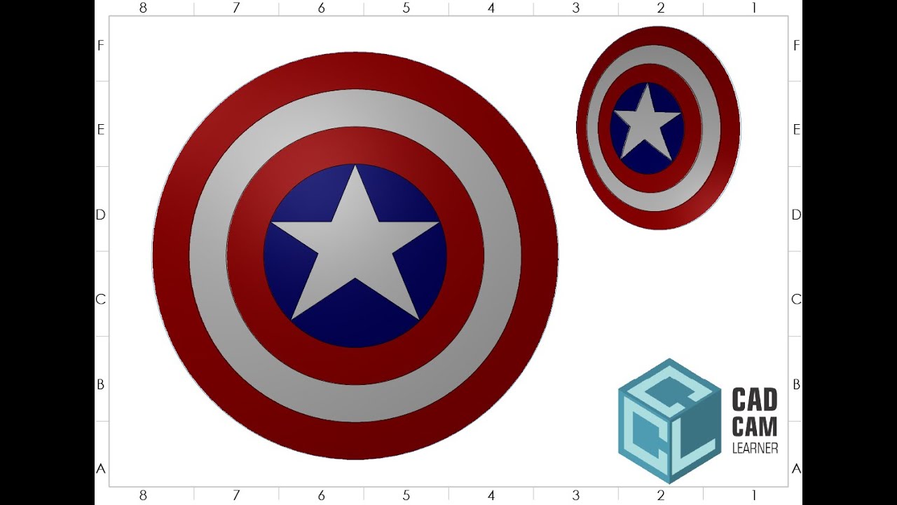 Solidworks Tutorial I Design Captain America Shield in Solidworks I Marvel I Part I Exercise-Design