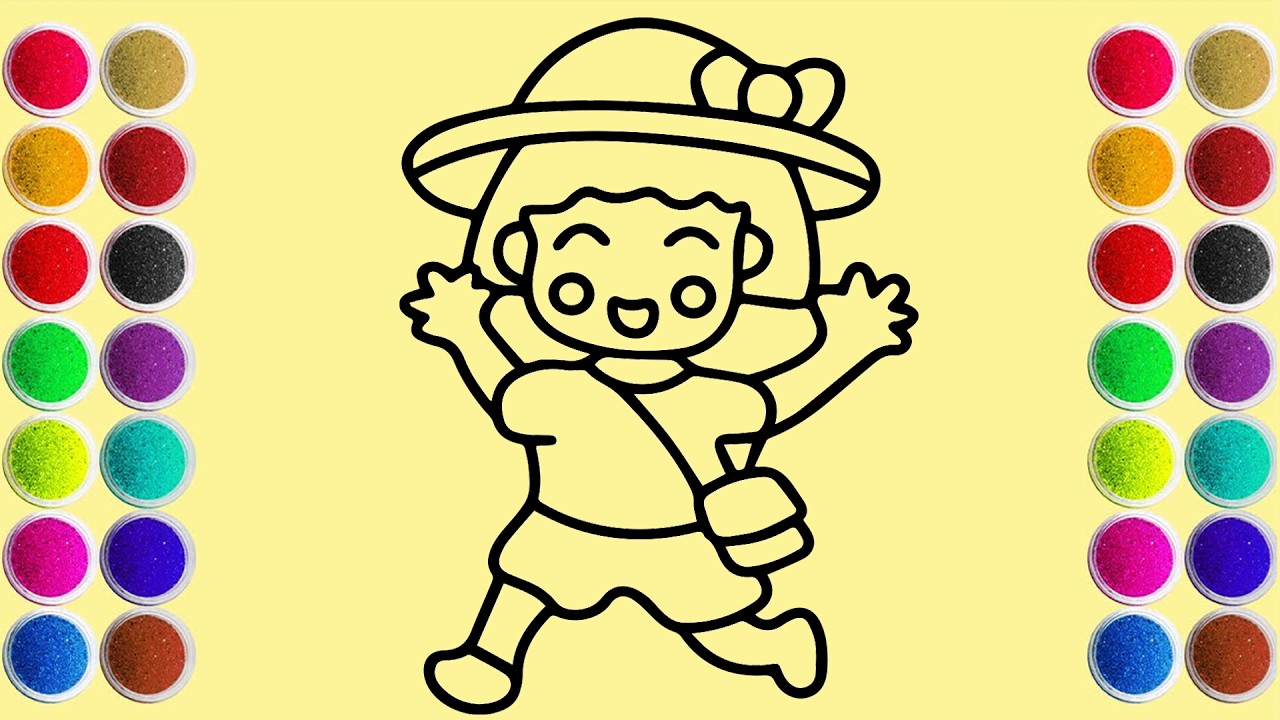 Relax and enjoy this satisfying sand painting of a cute princess | easy step by step tutorial