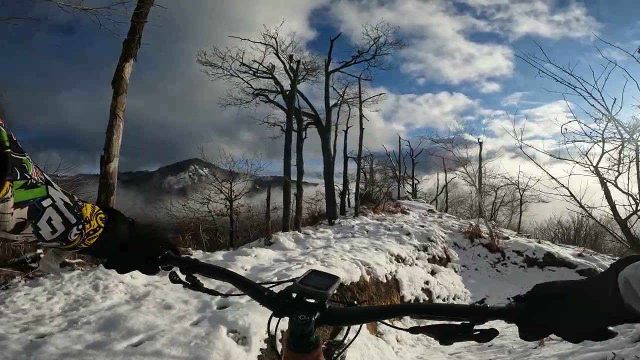 Seconda parte della express innevata! La parte facile ! MTB Mottarone 25-1-26