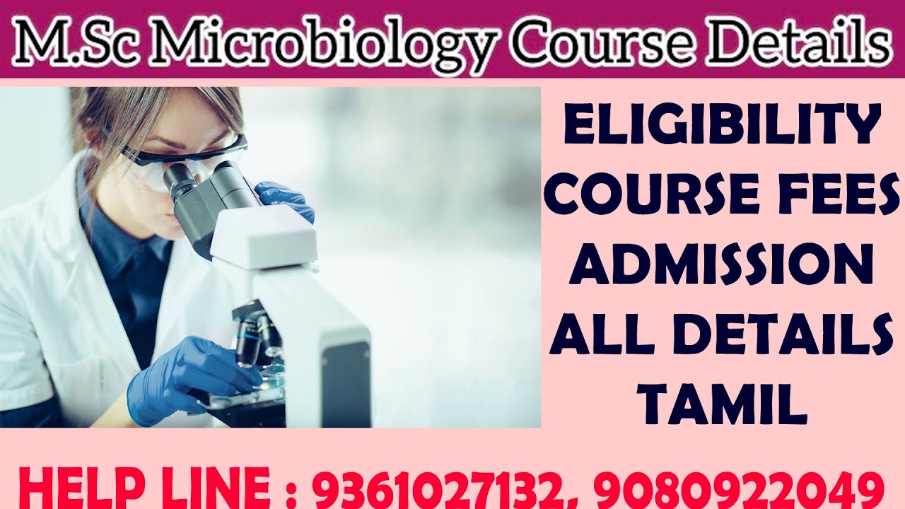 M.Sc Medical Microbiology course Details Tamil