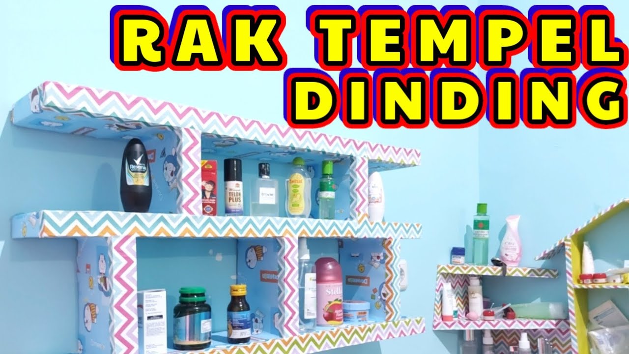 MEMBUAT RAK DINDING DARI KARDUS ( cara membuat rak dinding yang kuat dari kardus bekas )