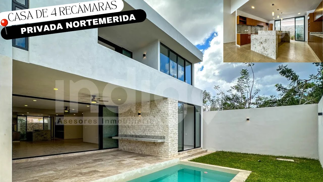Casa de 4 Rec&aacute;maras en Privada Nortemerida 🔥